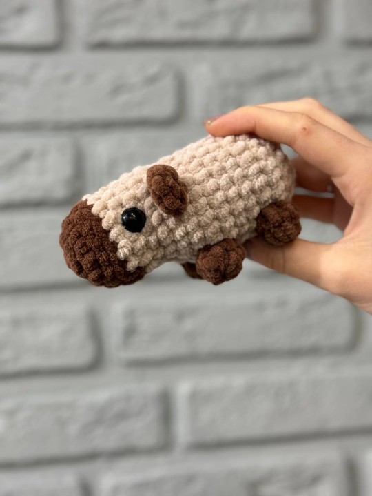 Игрушка Капибара плюшевый вязаный