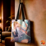 Сумка шоппер с принтом Эта фарфоровая кукла влюбилась