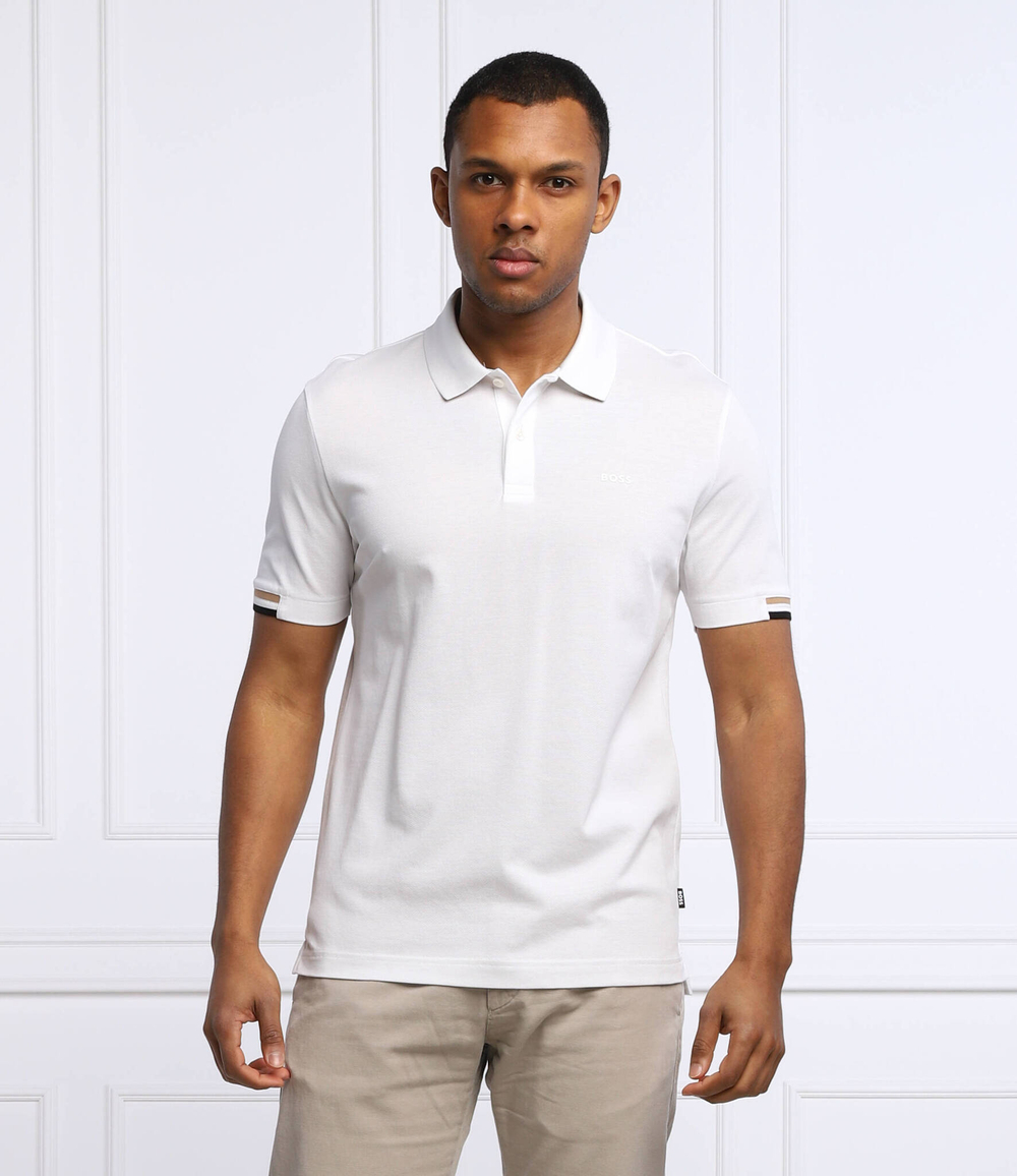 поло parlay 147 BOSS BLACK - белый(50467113)