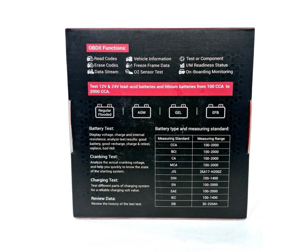 JZT201 Pro сканер / Профессиональный Автосканер OBD2+Тестер АКБ LAFOCH JZT201PRO