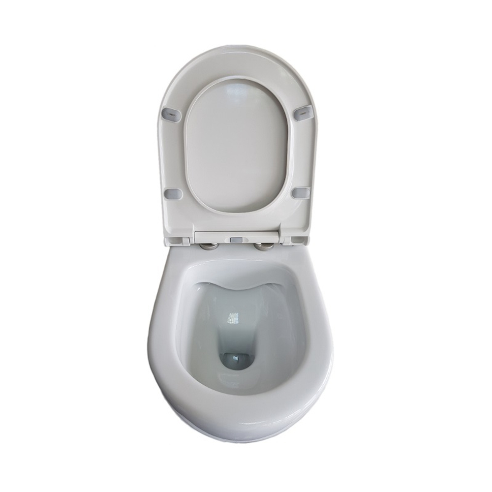 Унитаз подвесной Turavit Rondo безободковый, с тонким сиденьем микролифт