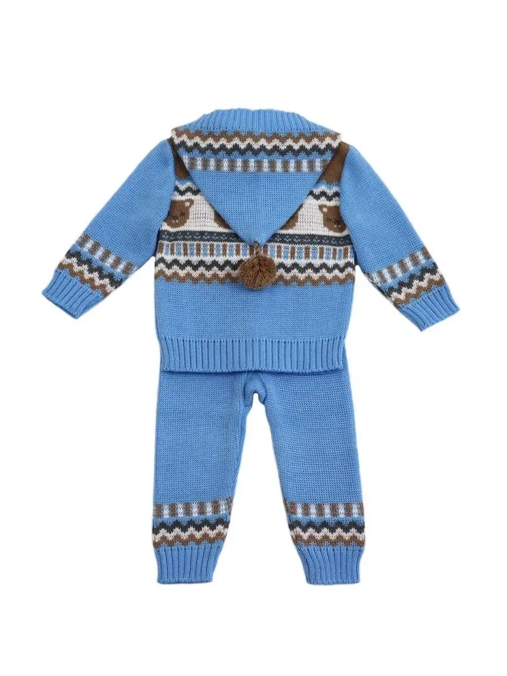 Костюм вязаный для малышей для новорожденных "Мишки"