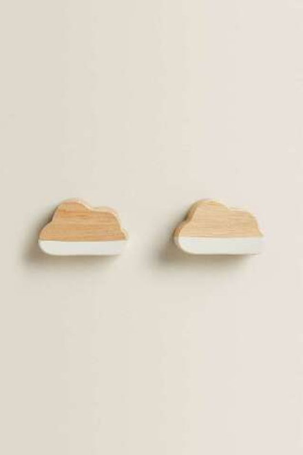 ZARA HOME МЕБЕЛЬНАЯ РУЧКА В ФОРМЕ «ОБЛАКА» (НАБОР ИЗ 2 ШТ.) КРЕМОВЫЙ