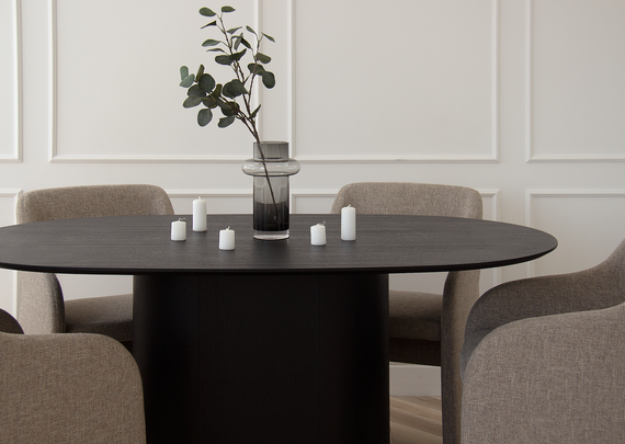 Стол обеденный Type овальный 160*95 см (черный)