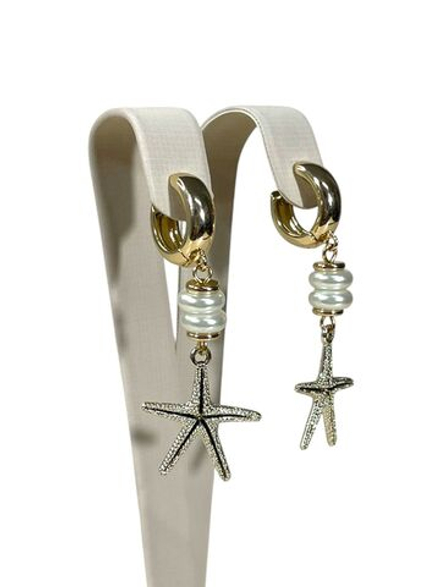 Серьги конго с морской звездой