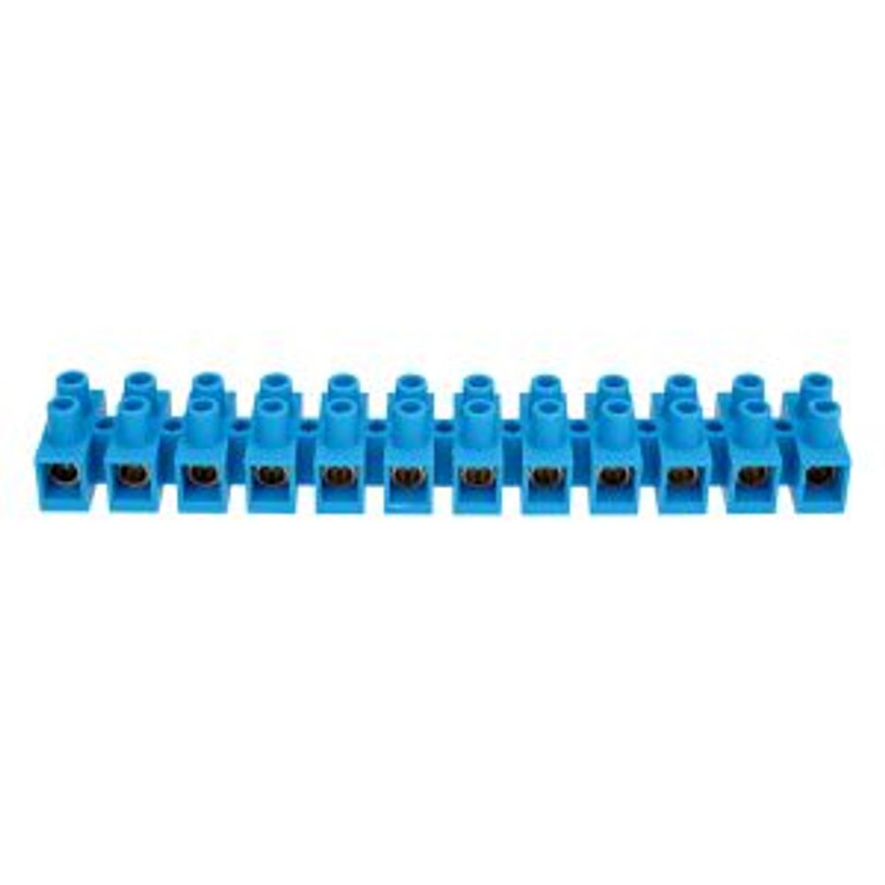 Клеммная винтовая колодка KВ-40 25-40, ток 100 A, полипропилен синий REXANT (10 шт./уп.)