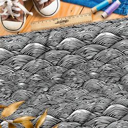 Ткань Ниагара Софт графический океан