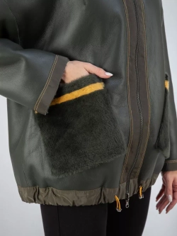 Дубленка натуральная с капюшоном двухсторонняя