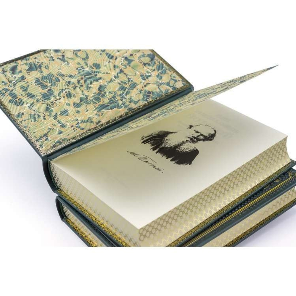 "Лев Николаевич Толстой" Книга подарочная в кожаном переплете, 14 томов