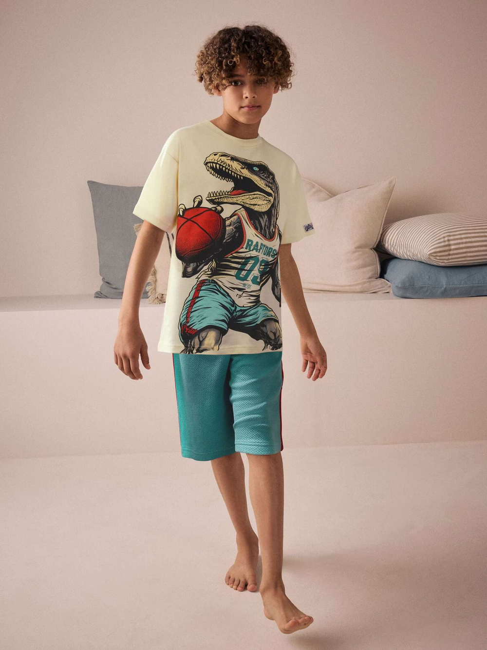 Пижама для мальчика Next E66-485, Молочный, Голубой