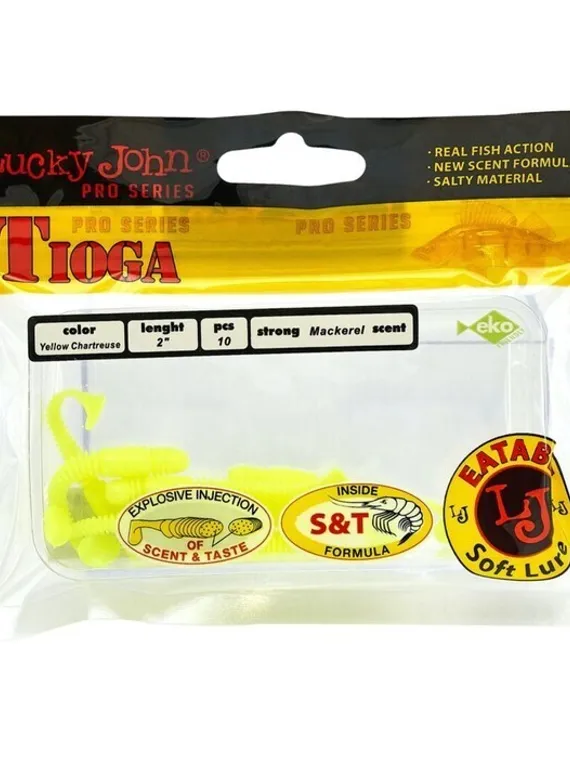 Виброхвост съедобный LJ pro series tioga, 5 см, S88, набор 10 шт.