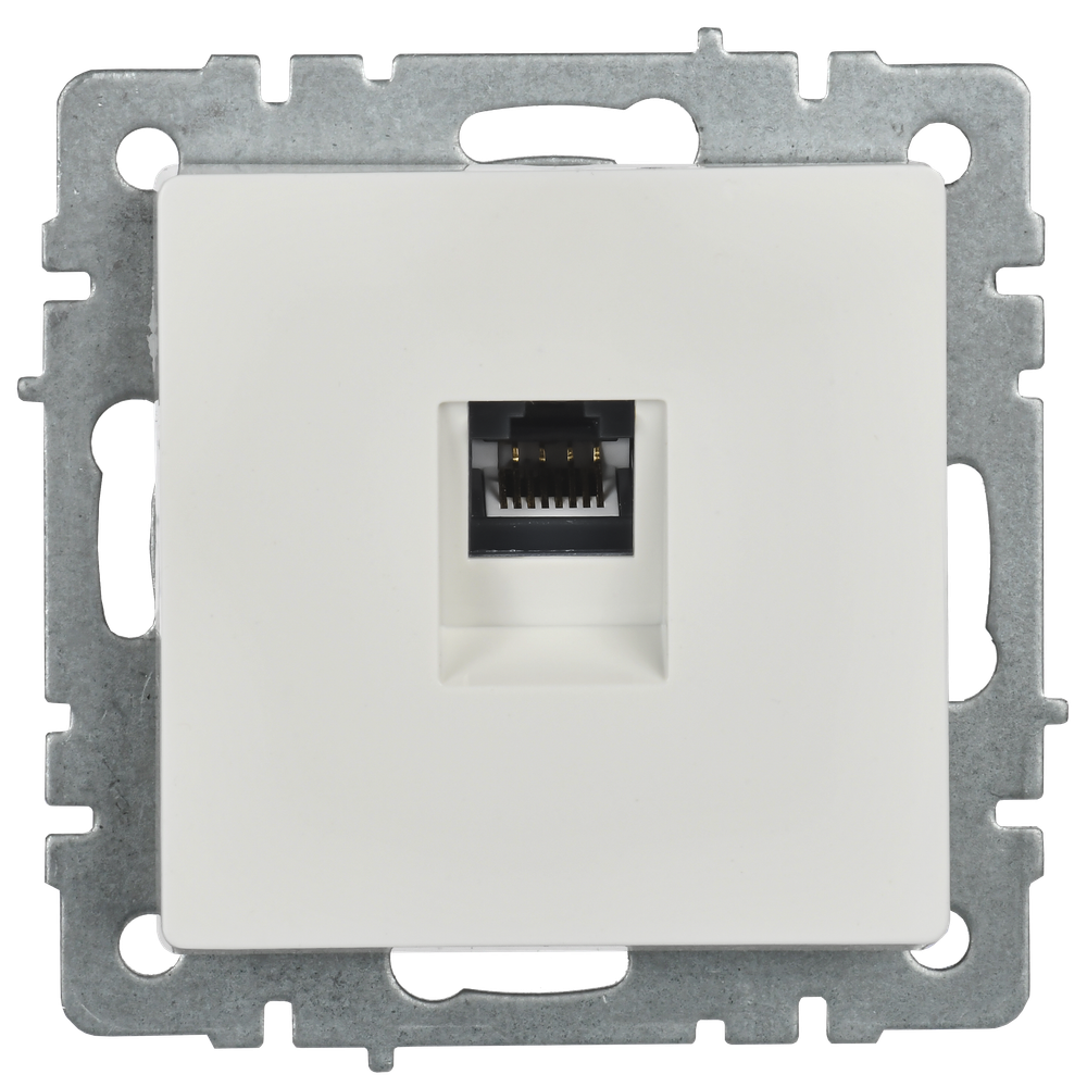 BRITE Розетка компьютерная RJ45 кат.6 РК11-БрБ белый IEK