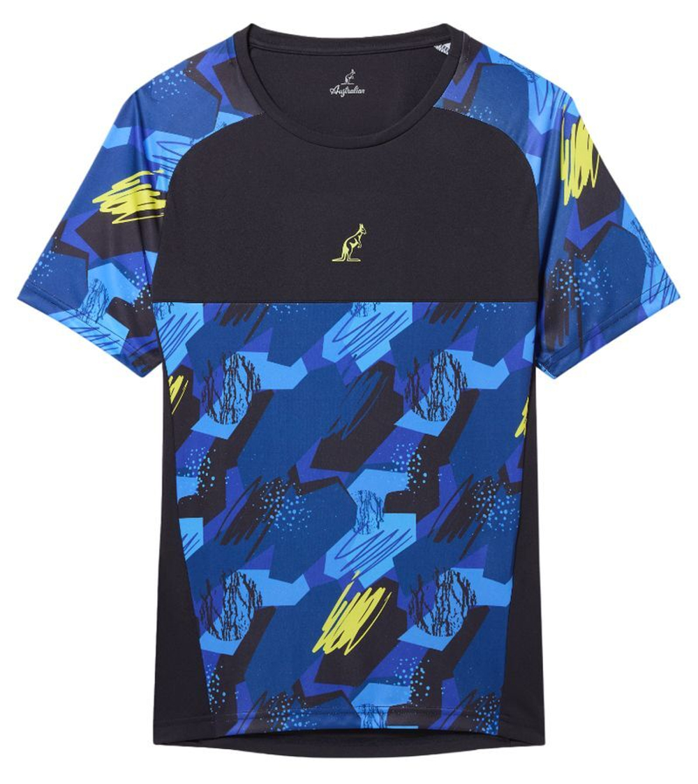 Мужская теннисная футболка Australian Scribble in Ace - разноцветный