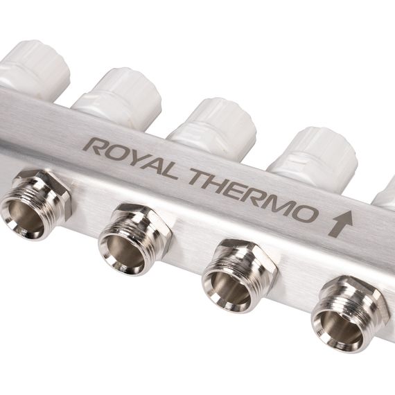 Коллектор Royal Thermo нерж. в сборе универсальный 1 ВР-3/4 НР с автомат. воздухоотвод-ми 10 вых. купить в Москве и Московской области по низкой цене с доставкой по России — (6) Коллектор Royal Thermo нерж. в сборе универсальный 1 ВР-3/4 НР с автомат. воздухоотвод-ми 10 вых. — (6)