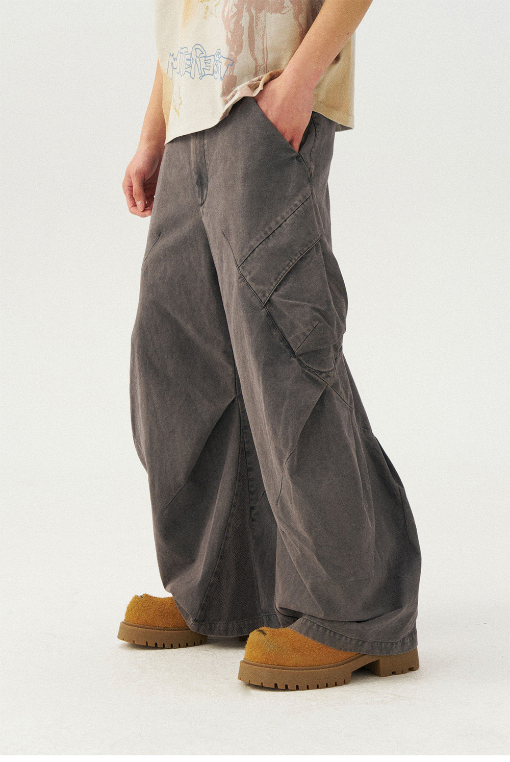 Брюки Nothomme Monterest Year of the Horse Limited Edition Vintage Washed Pleated Curved Cargo Pants