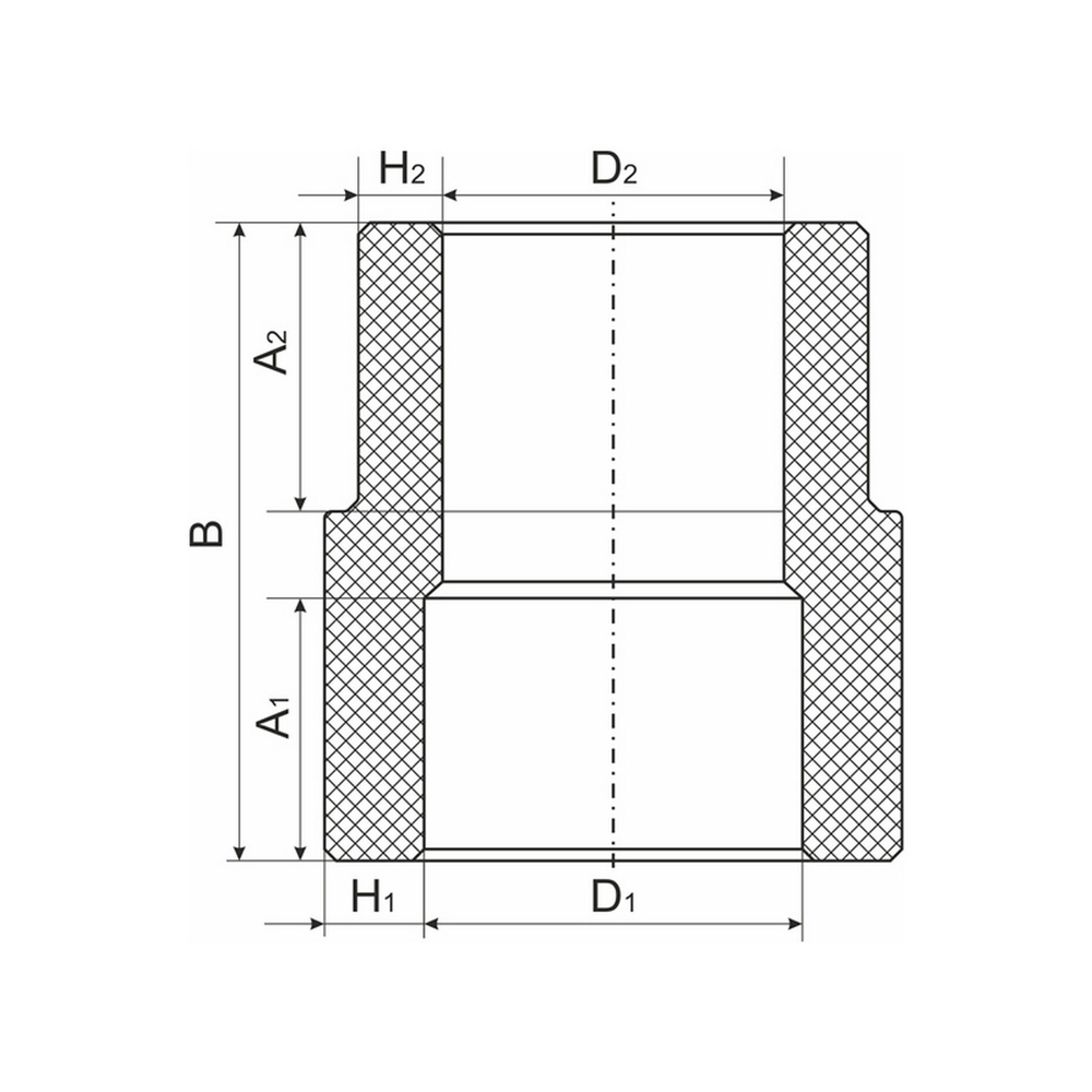 Муфта переходная 32/20 вн/вн EVER® plast  СЕРЫЙ (Россия)