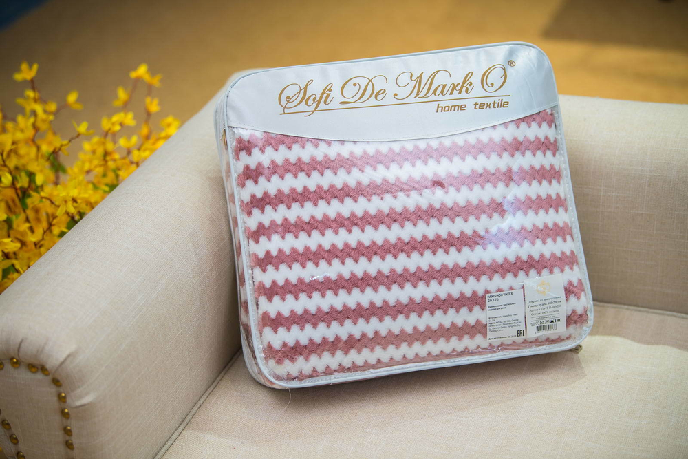 Плед 220х240 Sofi De MarkO Гринда пудра