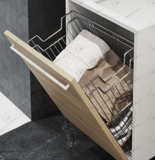 S-8113-C Корзина для белья навесная в базу 400 мм, Starax, (330х290х500 мм), хром