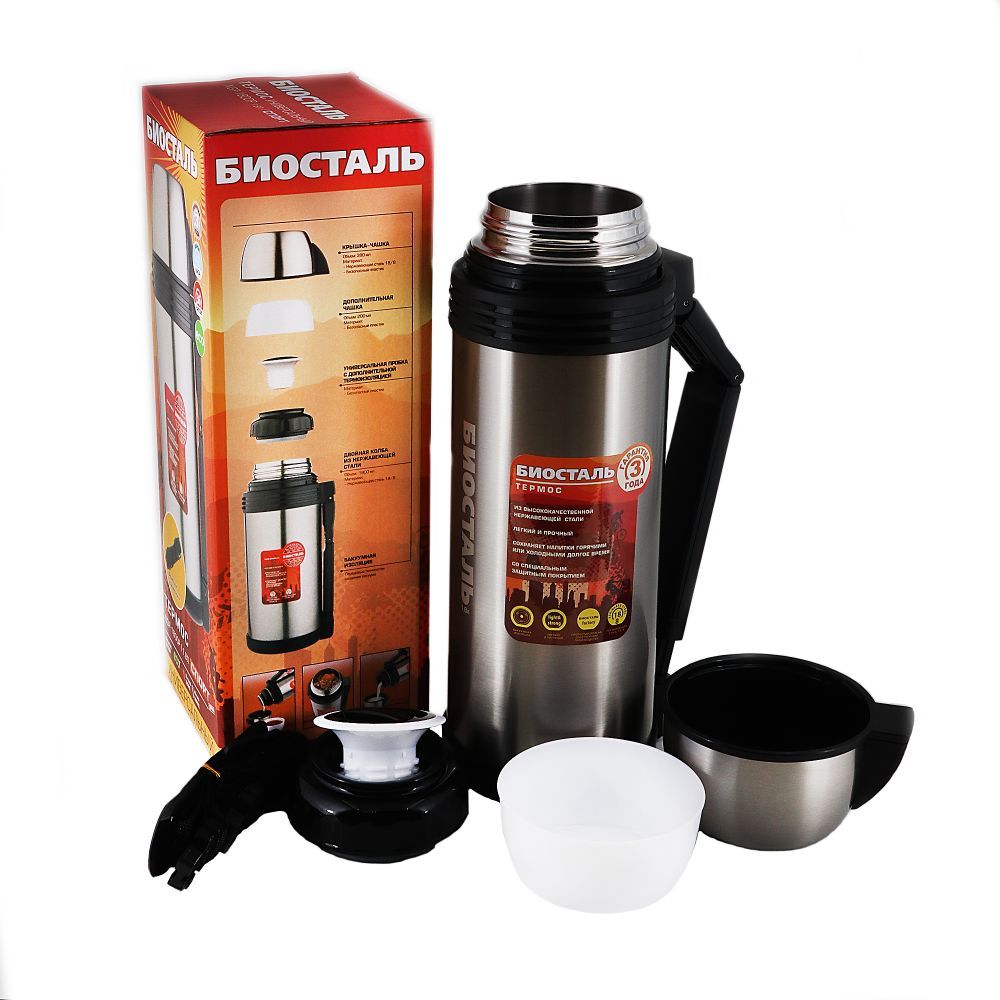 Термос &quot;Биосталь-СПОРТ&quot; универсальный с ручкой, 1,8 л/12/
