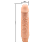 Телесный вибратор-реалистик Jeff - 19,5 см.