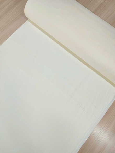 Ткань сатин премиум однотонный "Молочный"