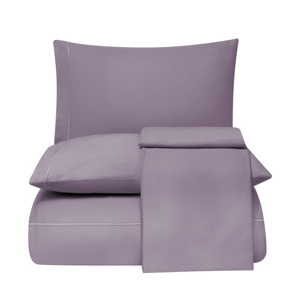 Постельное белье 2 спальное евро Tivolyo home Casual сиреневое