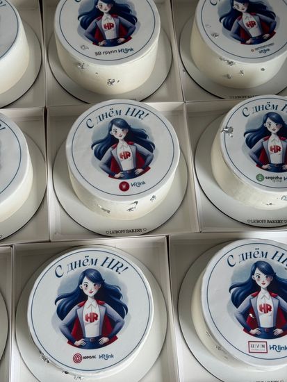 Корпоративный бенто торт с логотипом на день рождение компании