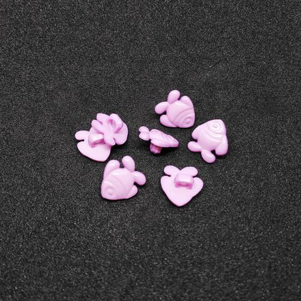 Т176  декор пришив.элемент, 15 мм, цв.лиловый, рыбка