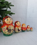 Матрёшка "с курочкой" пузатая 5мест
