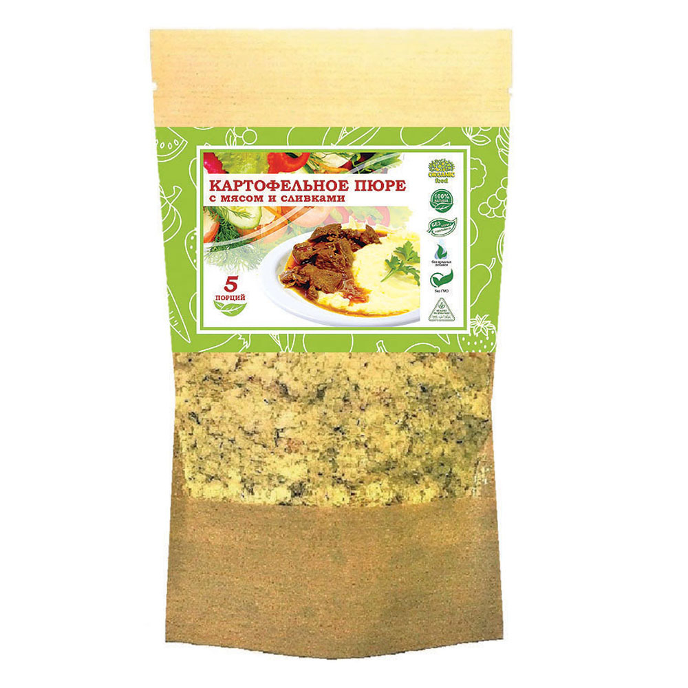 Organic Food Картофельное пюре с мясом и сливками, 60 гр