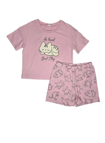 CWKG 50220-27K Пижама для девочки (футболка, шорты), Розовый