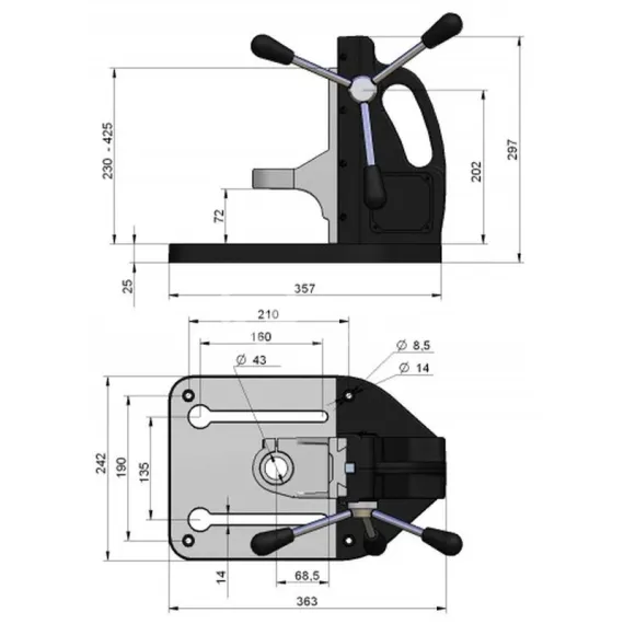 Промышленная сверлильная стойка BDS ZBS-100