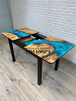 Стол стеклянный раздвижной "Река"