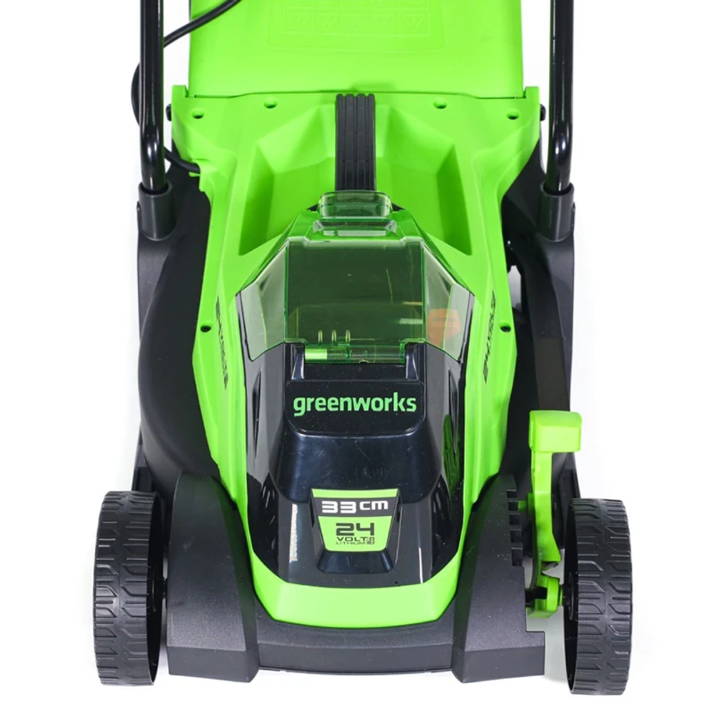 Аккумуляторная газонокосилка Greenworks GD24LM33K8 24В (1 x 8 Ач, ЗУ) нож 33 см, 2516107U8