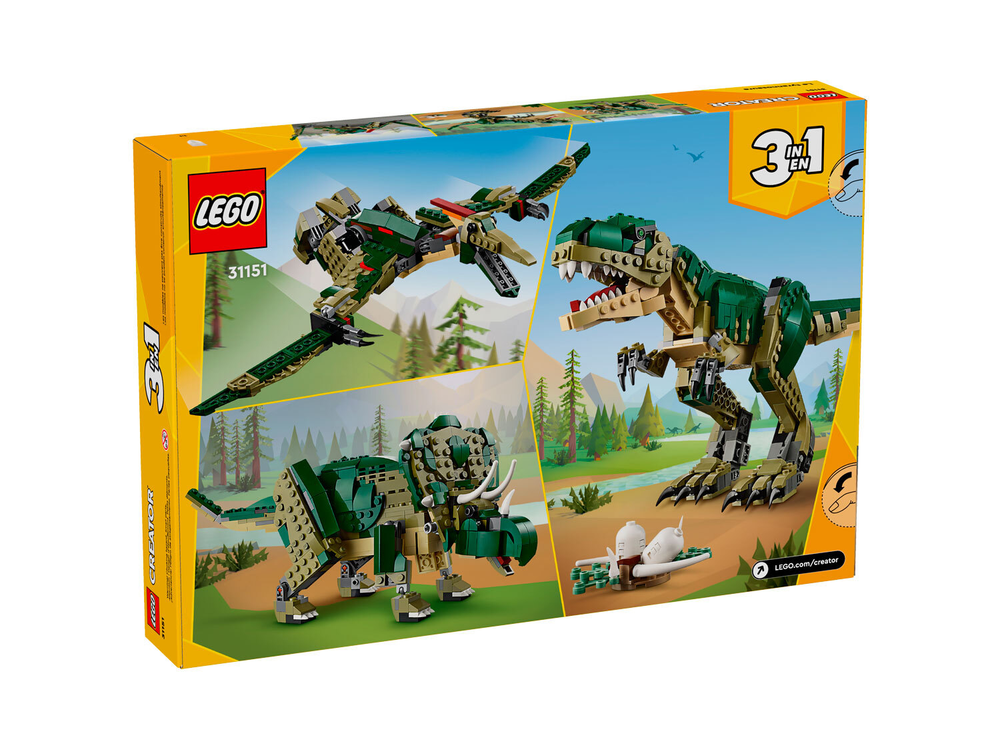 LEGO Creator 31151 «T-Rex» — конструктор 3-в-1: динозавр, трицератопс, птеранодон