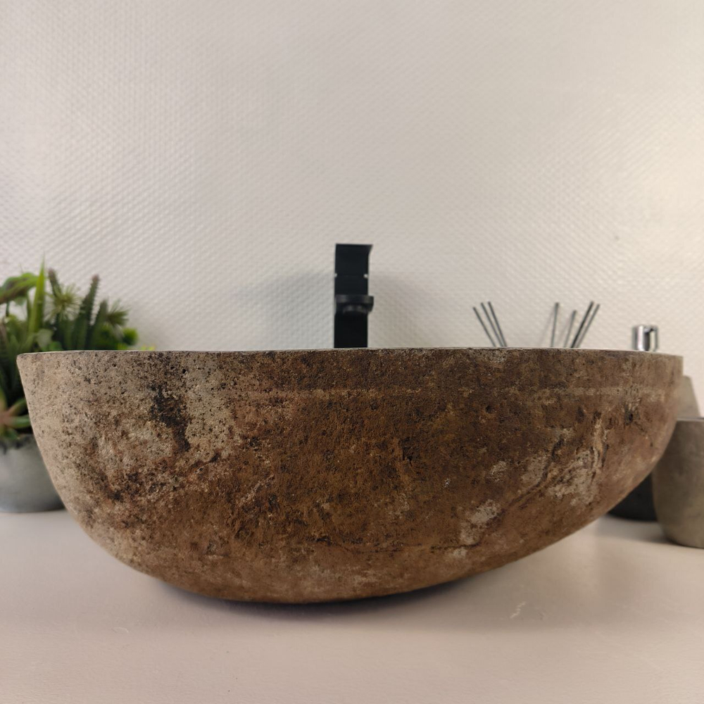 Раковина из речного камня RS-6939 (51*48*15)