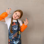 Фартук для творчества с застёжкой фастекс. Сказочные коты