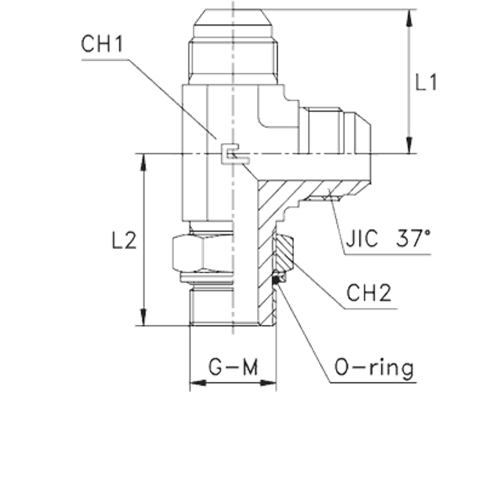 Штуцер FRLG JIC9/16" M14x1.5