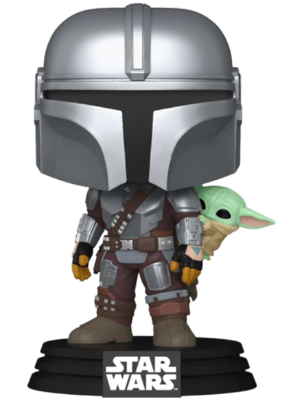 Фигурка Funko POP! Bobble Star Wars M & G Mandalorian w/Grogu (On Back)