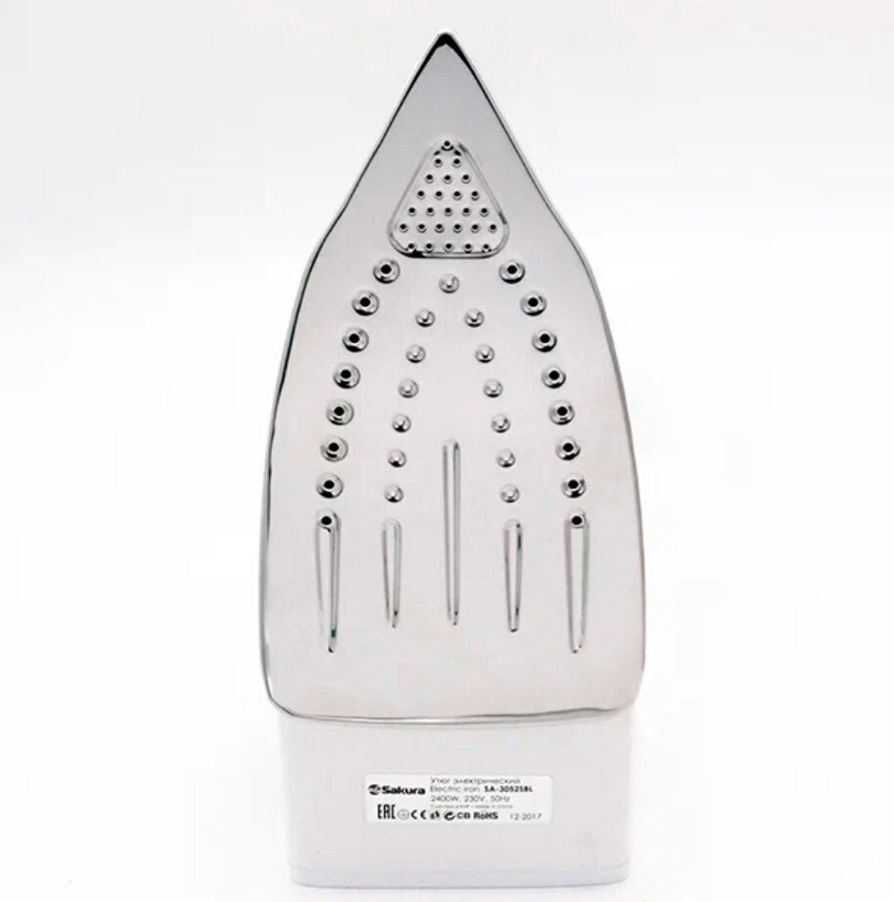 Утюг 2400Вт подошва из нержавеющей стали, бело-синий, SA-3052SBL