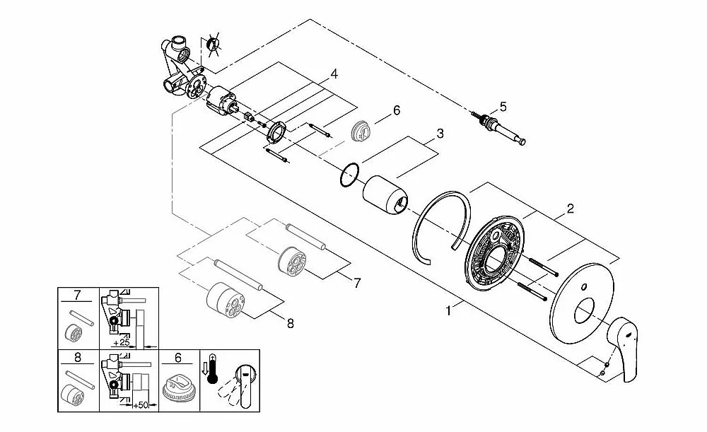 Смеситель для душа Grohe Eurosmart 33305003 хром
