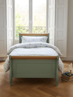 Кровать 90х200, Мелания, односпальная, с ящиком для белья, массив сосны, эвкалипт, Dipriz