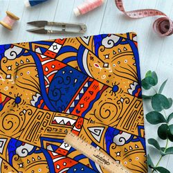 Ткань атлас полосатые египетские узоры