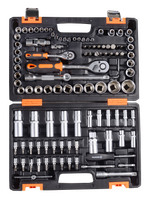 Набор инструментов, 1/2", 1/4", CrV, в кейсе 108 предметов Вихрь