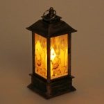 Сувенир с подсветкой «Дед Мороз в лесу» 12*5,5 см, бронза