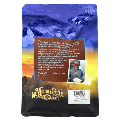 Mt. Whitney Coffee Roasters, органический французская обжарка, кофе из цельных зерен, темная обжарка, 340 г (12 унций)