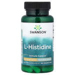 Swanson Vitamins, L-гистидин, 500 мг, 60 веганских капсул