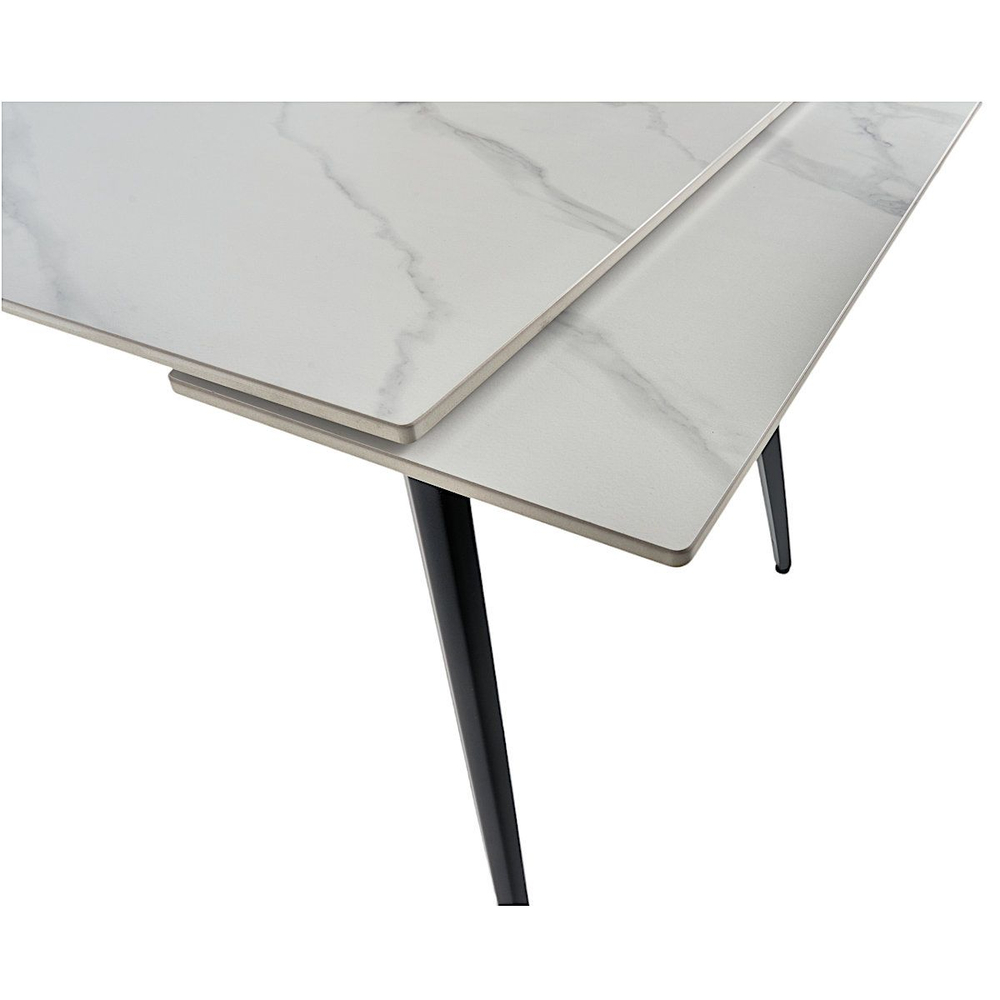 Стол керамический LA ALTA DENVER WHITE MARBLE MATT 120, каркас черный