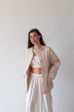 Телогрейка, Бежевый в клетку