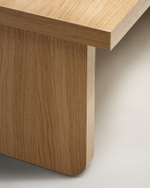 Oaq Журнальный столик из дубового шпона с натуральной отделкой 82 x 60 см